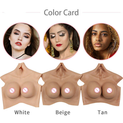 9th New L-K Cup Silicon Cosplay Boobs False Breast Party Breastplate Tranny Silicone Boobs With Flocking Huge Breast Forms