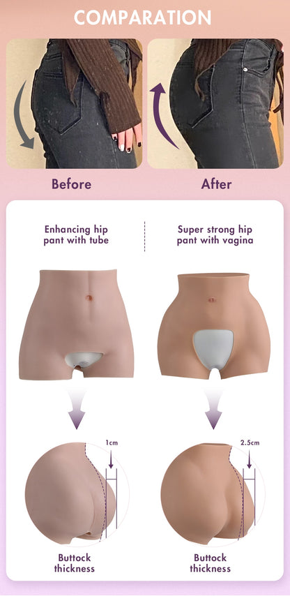 Artificial Silicone Buttock Enhancement Panties Fake Vagina Crossdressing for Crossdresser Transgender Drag Queen Shemale