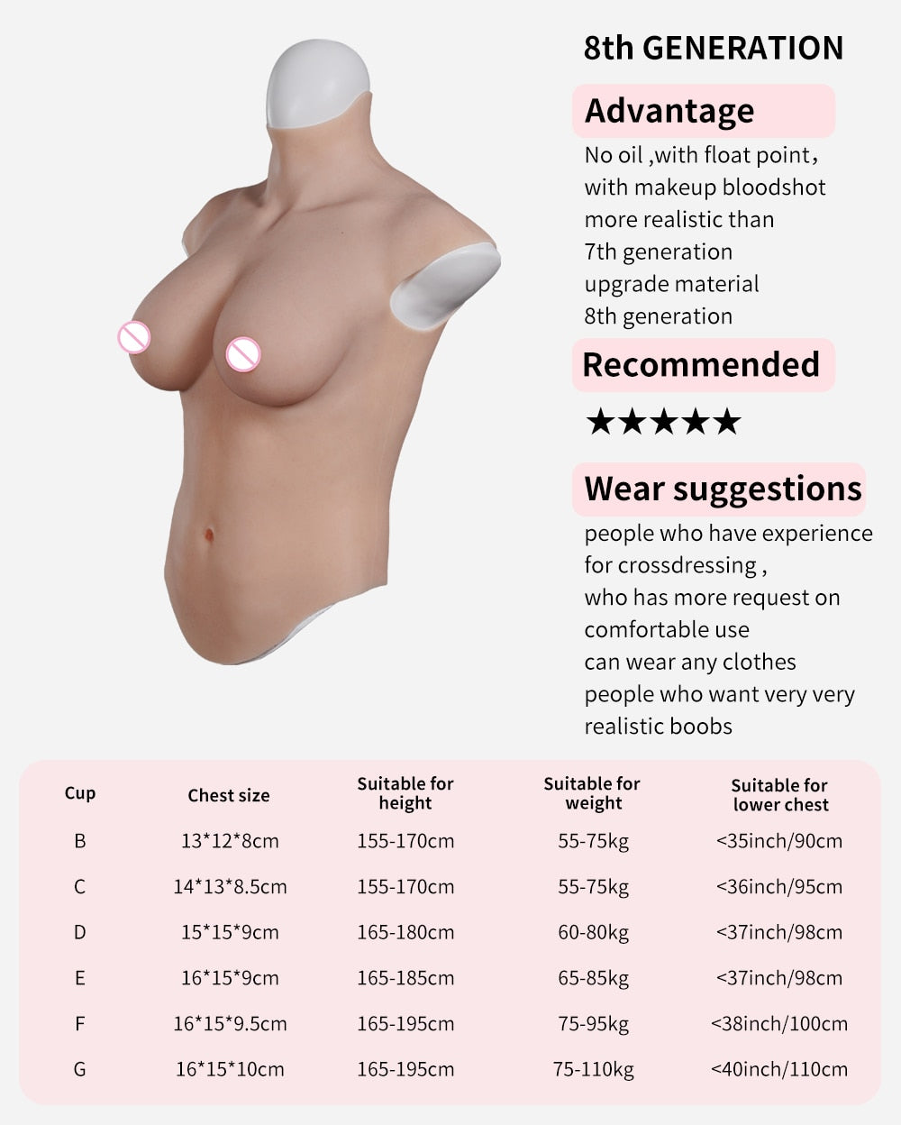 No-Oil Silicone Breastplate - Style 2 - Image 33