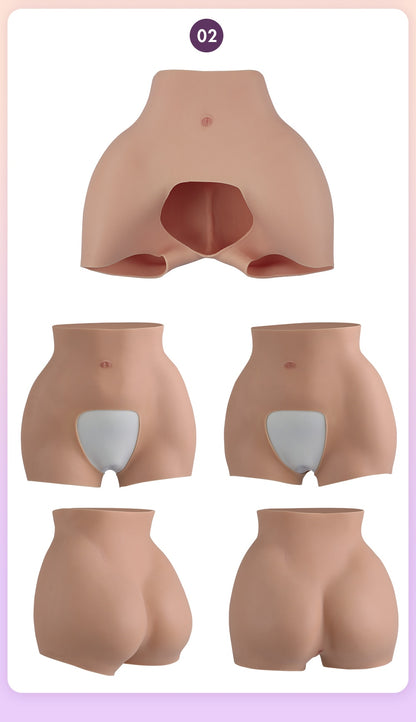 Artificial Silicone Buttock Enhancement Panties Fake Vagina Crossdressing for Crossdresser Transgender Drag Queen Shemale