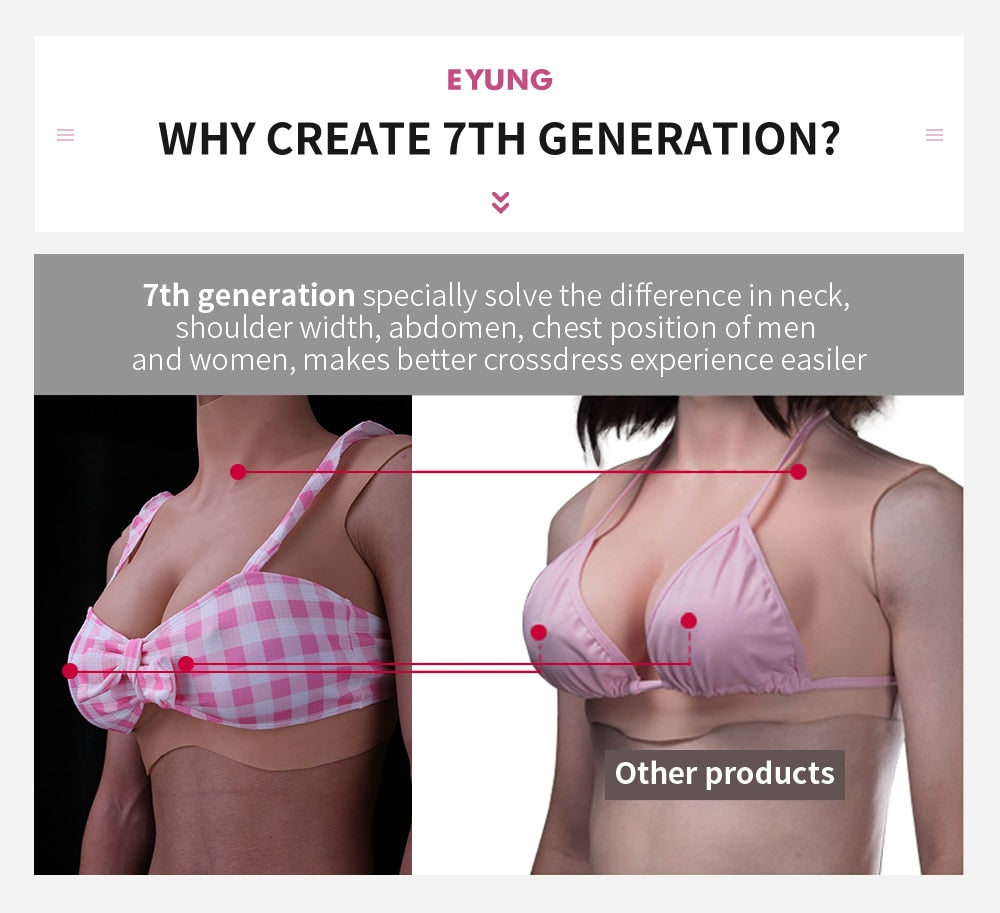 Large Liquid Silicone Breastplate for Wider Body Types - product image 13