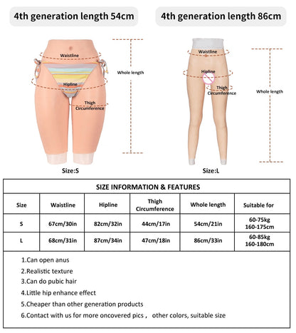 8th Silicone Pant Buttock Hip Up Enhancement Panties Fake Vagina Crossdressing For Crossdresser Transgender Drag Queen Shemale