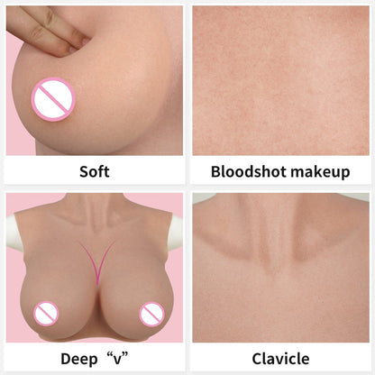 False Chest Crossdress Silicone Breast Forms For Cosplay Costumes Silicone Breast Plate Boobs Shemale Fake Chest For Transgender