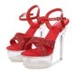 Crossdresser's Summer Sandals: 14cm Thin High Heels with Platform - Stylish and Confident Footwear for Expressing Your Unique Style