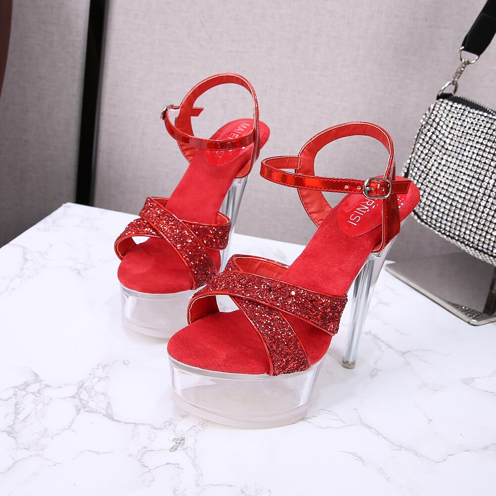 Express Your Style: Crossdresser's Summer Sandals with 14cm Thin High Heels and Platform - Stylish and Confident Footwear