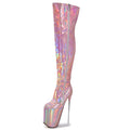 11.8 in (30 cm) Thigh-High Platform Boots in Extended Sizes for Crossdressers - Image 4