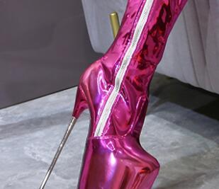 11.8 in (30 cm) Thigh-High Platform Boots in Extended Sizes for Crossdressers - Image 2