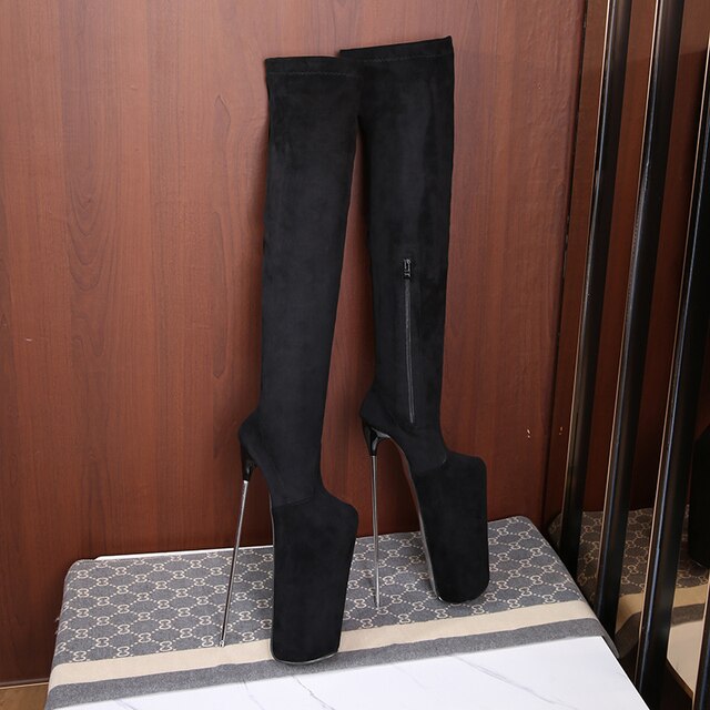 7.9 in (20 cm) Thigh-High Platform Boots for Crossdressers - Image 4