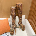 8.7 in (22 cm) Thigh-High Platform Boots for Crossdressers - Image 1