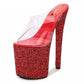 Bling Sequins Platform: Summer Ladies Nightclub Shoes with Sexy 20cm Thin High Heels - Non-slip Gladiator Slipper
