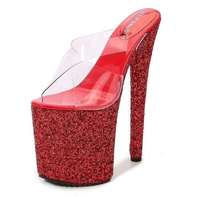 7.9 in (20 cm) Gladiator Platform Sandals for Crossdressers - Image 1