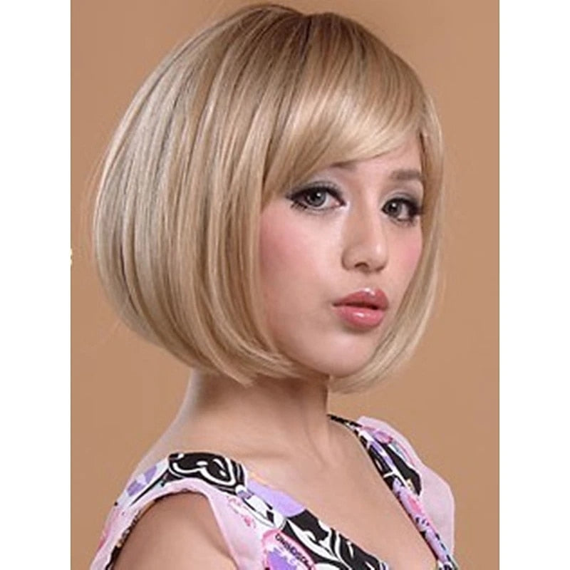 Chic and Trendy Short Synthetic Wig for Crossdressers - Heat Resistant Fiber for Easy Styling