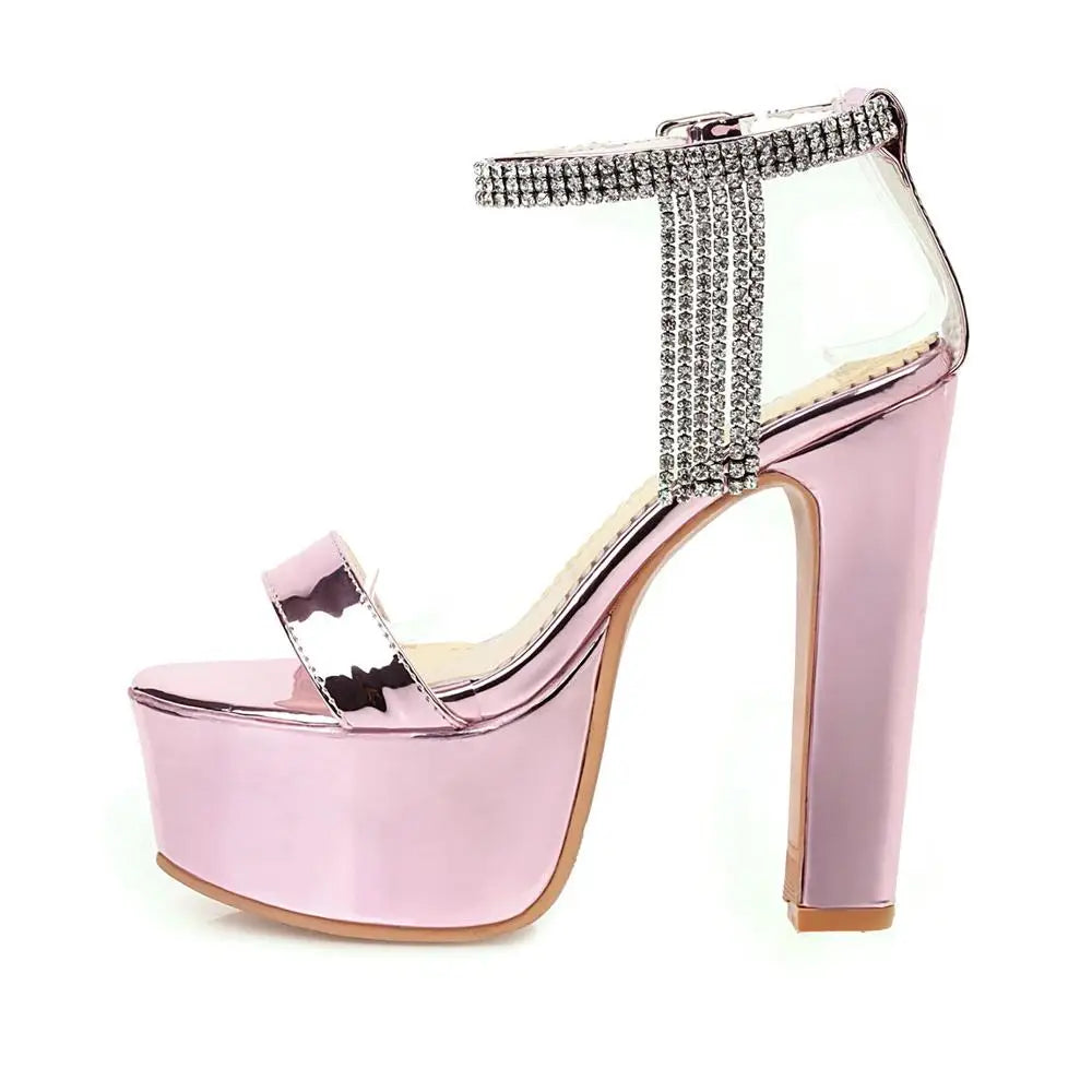 Gladiator Platform Sandals in Extended Sizes for Crossdressers - Image 1