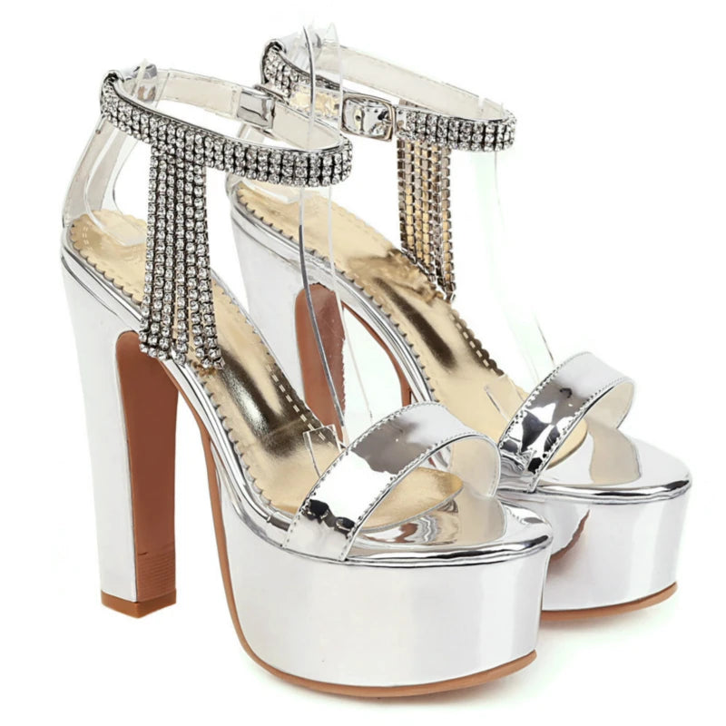 Gladiator Platform Sandals in Extended Sizes for Crossdressers - Image 3