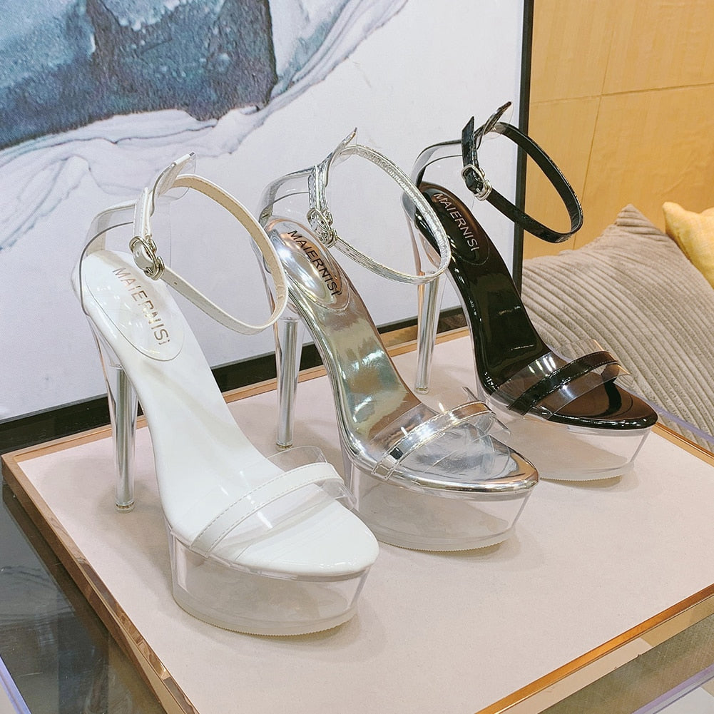 5.5 in (14 cm) Platform Sandals for Crossdressers - Image 61