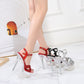 Crossdresser's Summer Sandals: 14cm Thin High Heels with Platform - Stylish and Confident Footwear for Expressing Your Unique Style