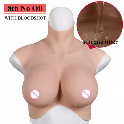 8th Generation Silicone Breast Forms for Crossdressers and Transgender Women: Enhance Your Feminine Look with Realistic Reusable Chest Enhancers