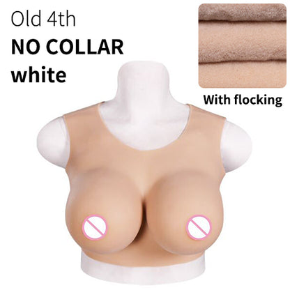 Drag Queen Breastplate For LGBT Sissy Dresses Crossdresser H Cup Silicone Breast Forms Fake Chest Shemale Boobs Male To Female