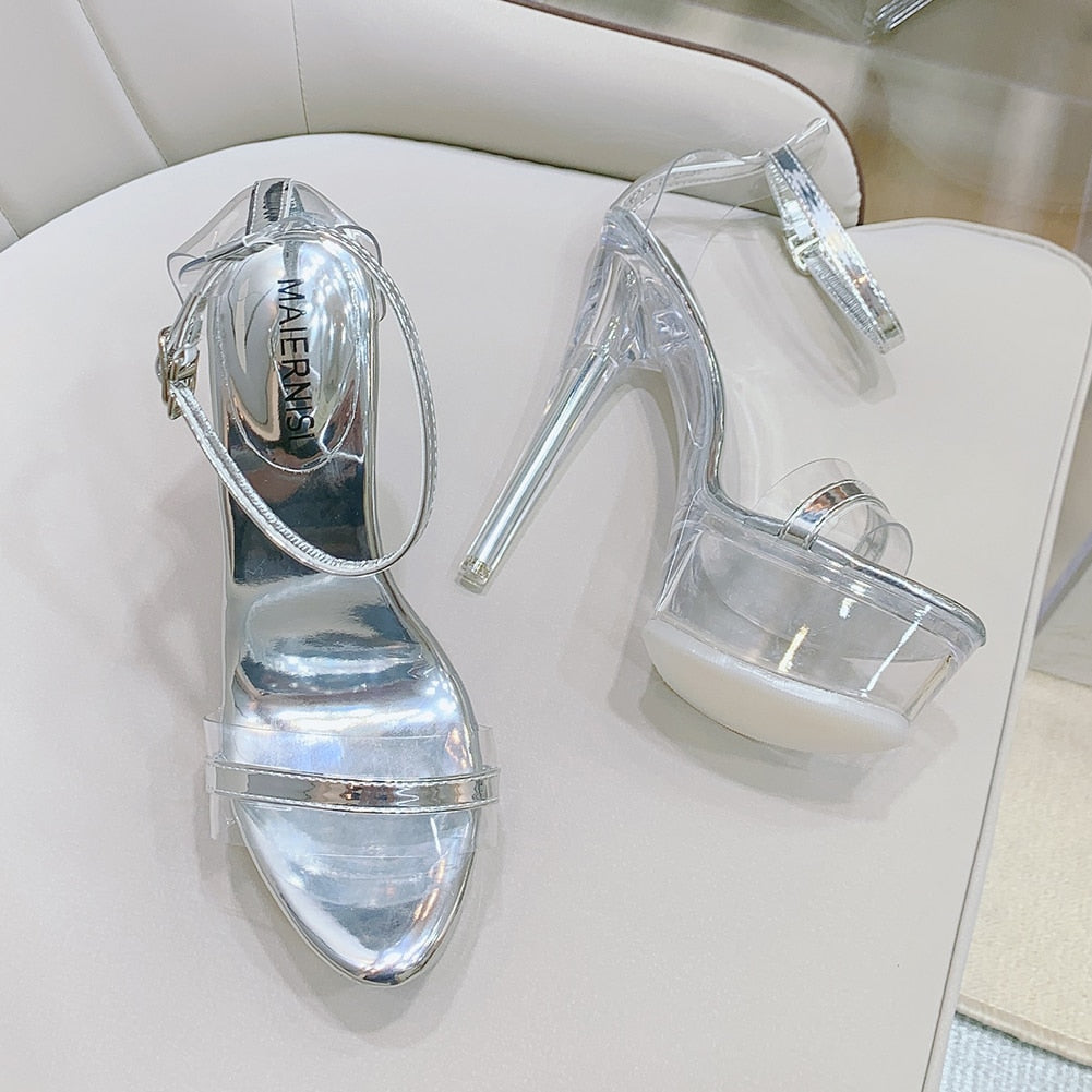 5.5 in (14 cm) Platform Sandals for Crossdressers - Image 66