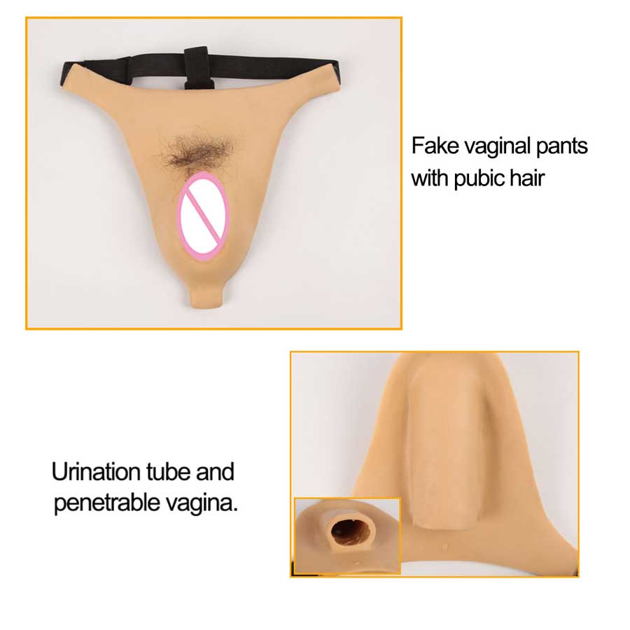 Fake vagina silicone thong sissy panties Crossdresser Panties Men Panty for Transgender