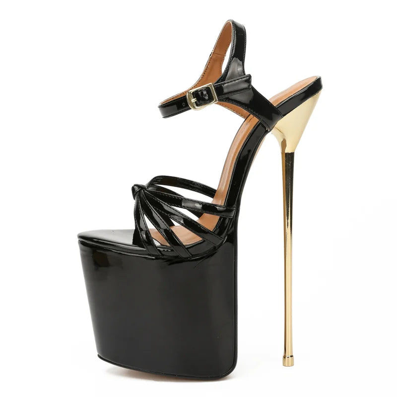 8.7 in (22 cm) Platform Sandals for Crossdressers - Image 4