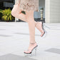 Express Your Style: Crossdresser's Summer Sandals with 14cm Thin High Heels and Platform - Stylish and Confident Footwear