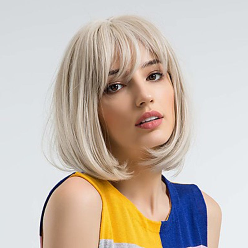 Short Straight Synthetic Wig for Crossdressers