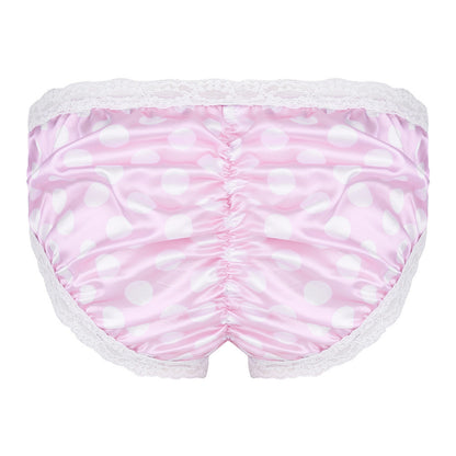 Pink Men's Lingerie Satin Panties