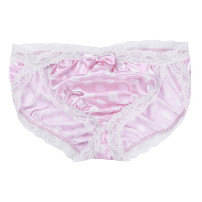 Pink Men's Lingerie Satin Panties