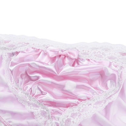 Pink Men's Lingerie Satin Panties