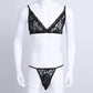 2PCS Floral Lace with G-string