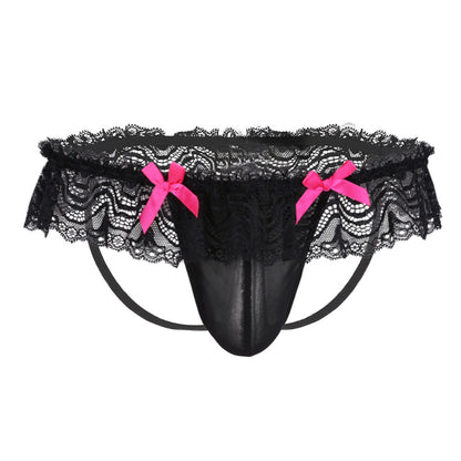 Men's Lingerie Mesh Lace Thong