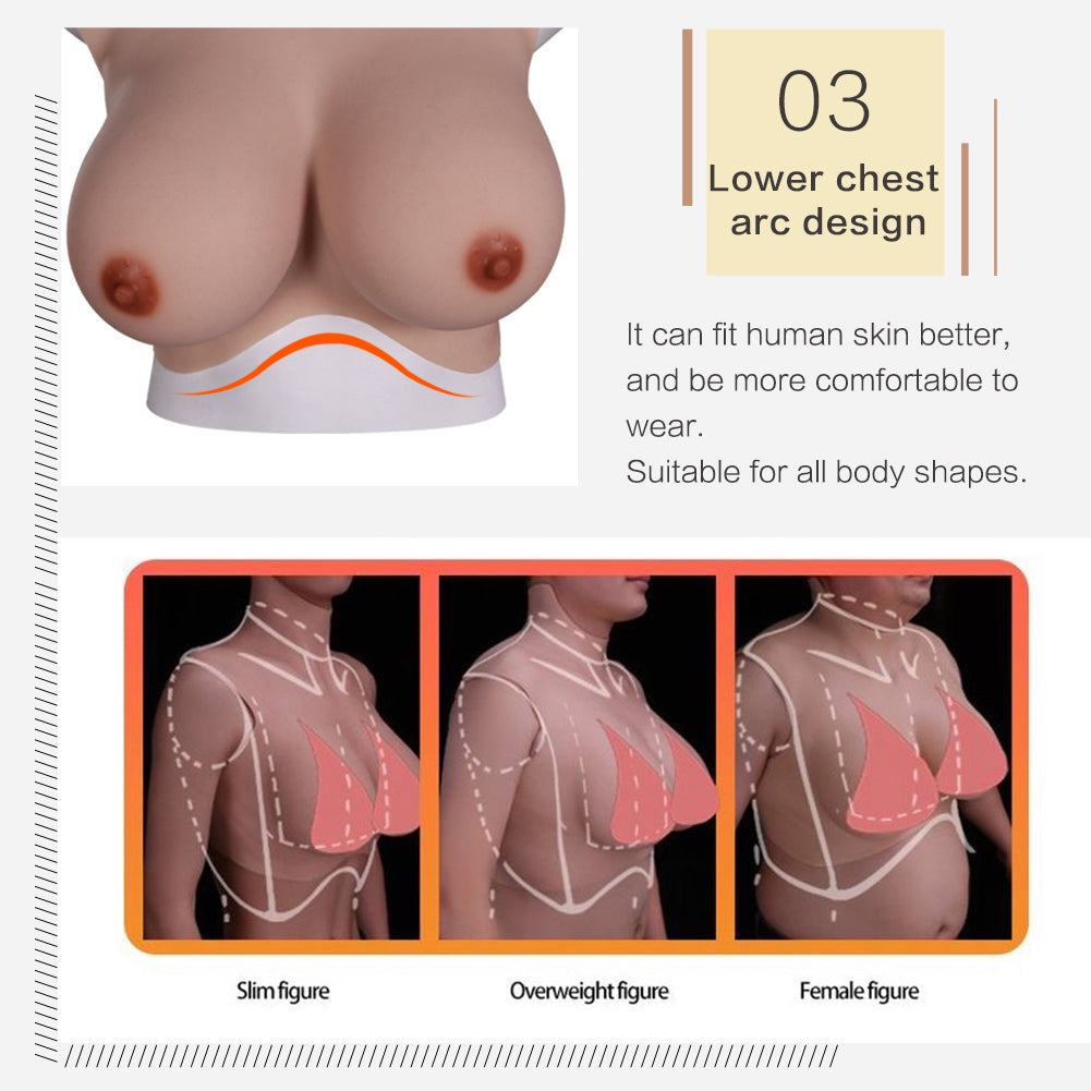 No-Oil Extended-Cup Silicone Breastplate - Style 3 - Image 7