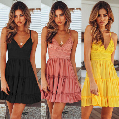 Feminine Beach Mini Dress for Crossdressers - Style 3 - Image 1