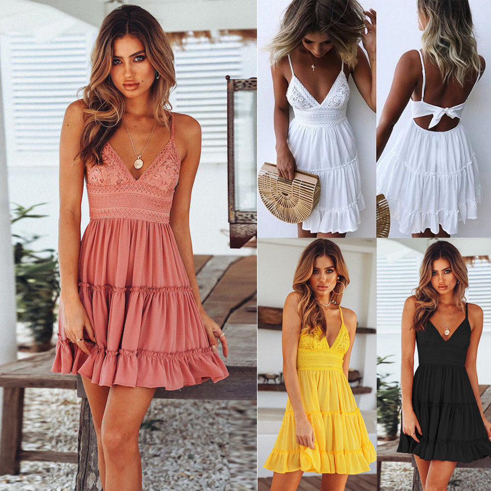 Feminine Beach Mini Dress for Crossdressers - Style 3 - Image 12