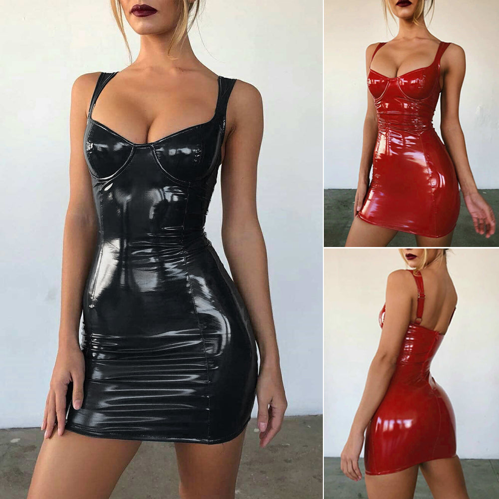 PU Leather Mini Dress for Crossdressers - Image 4