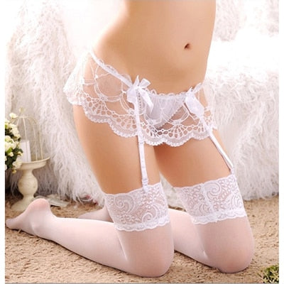 Floral Lace Garter Belt for Crossdressers - Image 16