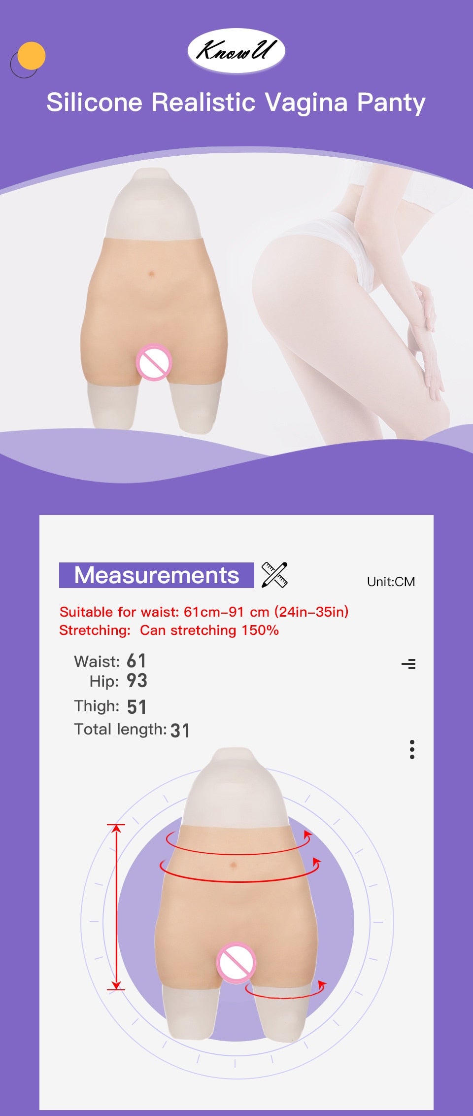 Silicone Appearance Pants for Crossdressers - Style 3 - Image 10