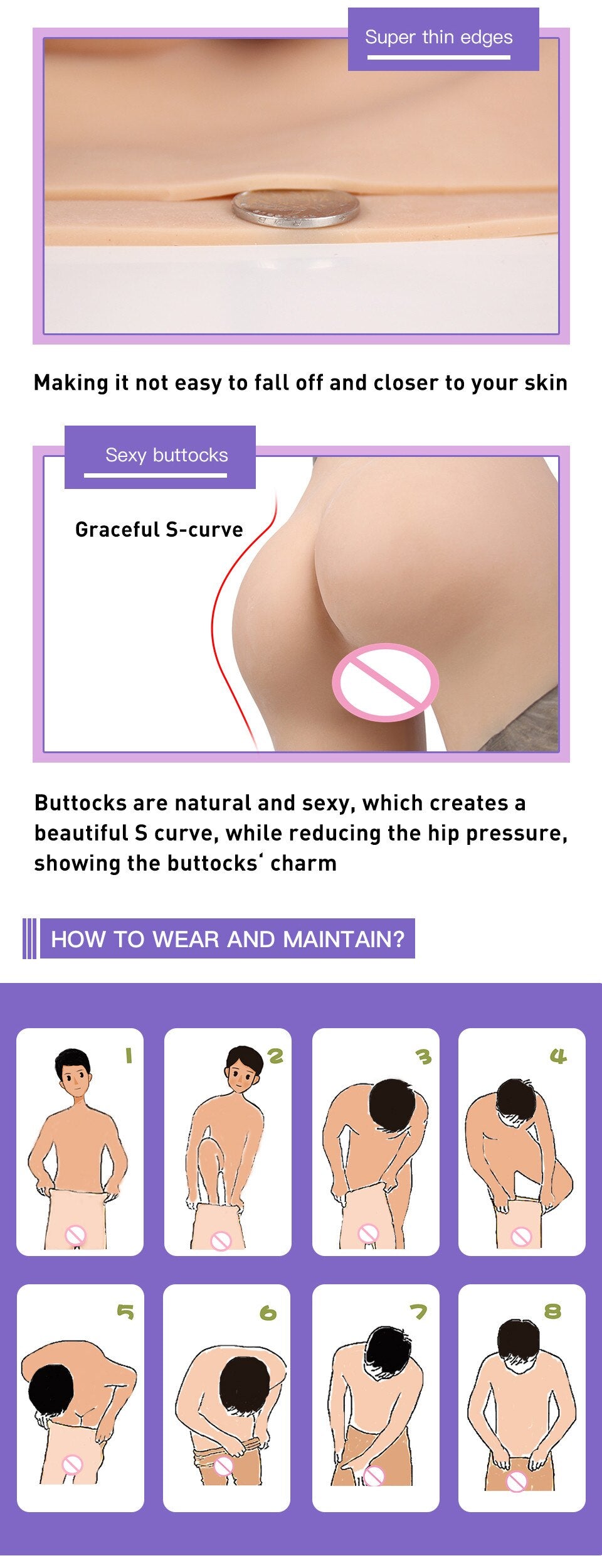 Crossdresser Vagina Silicone Pants