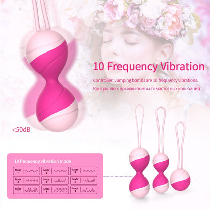 Feminine Sensations: Kegel Balls Vibrator - Remote Control Vaginal Tightening Exercise - Gender Exploration Sex Toys for Men Embracing Their Feminine Side - Ben Wa Geisha Muscle Strengthening