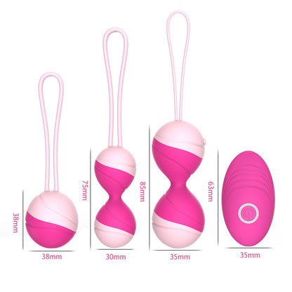 Feminine Sensations: Kegel Balls Vibrator - Remote Control Vaginal Tightening Exercise - Gender Exploration Sex Toys for Men Embracing Their Feminine Side - Ben Wa Geisha Muscle Strengthening