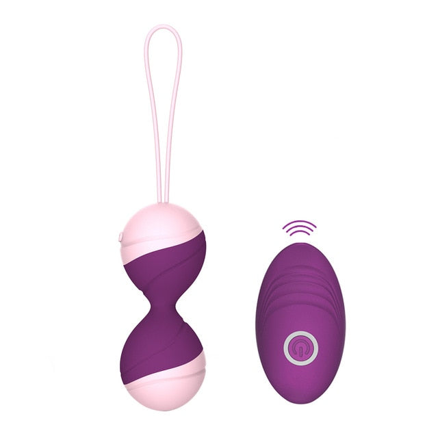 Feminine Sensations: Kegel Balls Vibrator - Remote Control Vaginal Tightening Exercise - Gender Exploration Sex Toys for Men Embracing Their Feminine Side - Ben Wa Geisha Muscle Strengthening