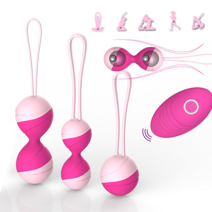 Feminine Sensations: Kegel Balls Vibrator - Remote Control Vaginal Tightening Exercise - Gender Exploration Sex Toys for Men Embracing Their Feminine Side - Ben Wa Geisha Muscle Strengthening