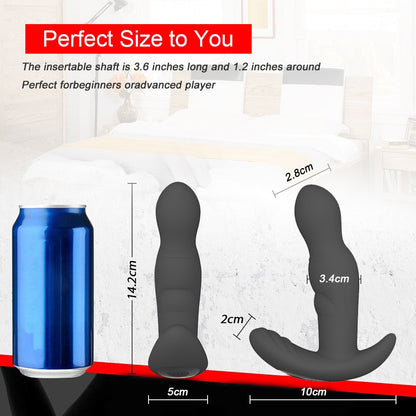 Pleasure Revolution: 360° Rotating Anal Plug Vibrator - Silicone Male Prostate Massager - Butt Plug for Men - Vibrating Sex Toy for G-Spot Stimulation and Sensational Exploration