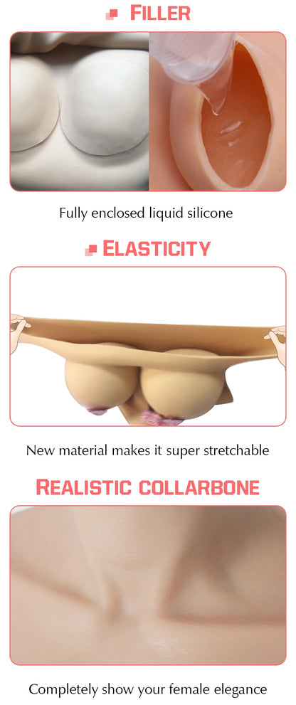 Fake Boobs Transgender C/D/E/G Cup Breast Forms Silicone