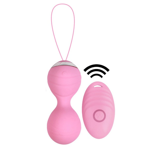 5pcs Vaginal Tightening Kegel Balls Set - 10 Speed Vibrating Eggs - Silicone Ben Wa Balls - Image 1