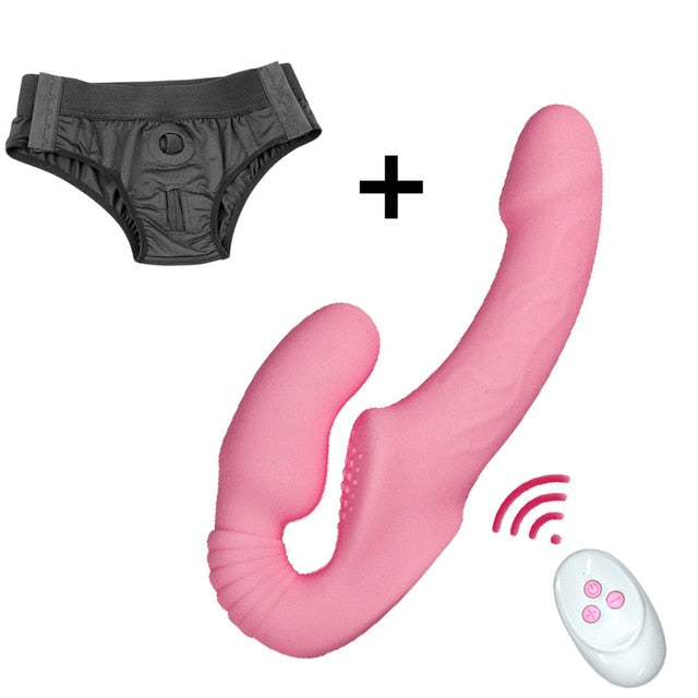 10-Speed Strapless Strapon Dildo Vibrator - Anal and Prostate Massager in One - Image 11