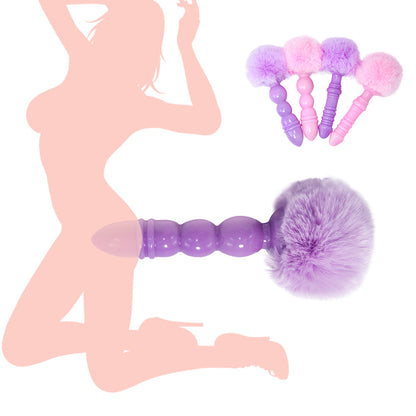 Rabbit Ripples: Anal Bead Butt Plug with Vibrating Rabbit Ears - Explore New Depths of Pleasure