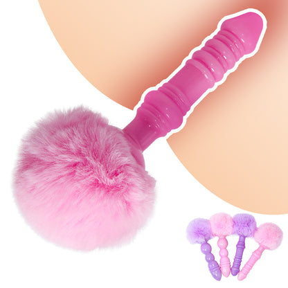 Rabbit Ripples: Anal Bead Butt Plug with Vibrating Rabbit Ears - Explore New Depths of Pleasure