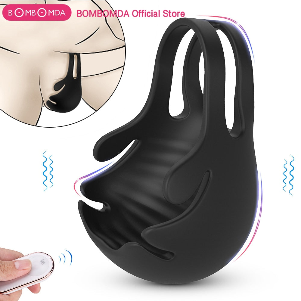 Ultimate Pleasure Experience: Wireless Remote Control Vibrating Penis Massager - Testicle Vibrating Men's Masturbator